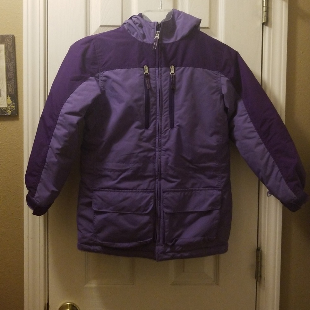 Purple land's end jacket size 7-8